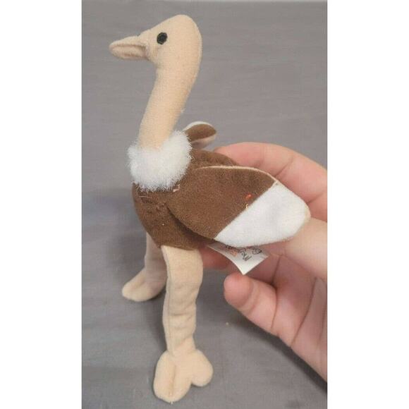 Ty Stretchy the Ostrich 1993 Beanie, Has Pen on the Tag - Picture 1 of 3